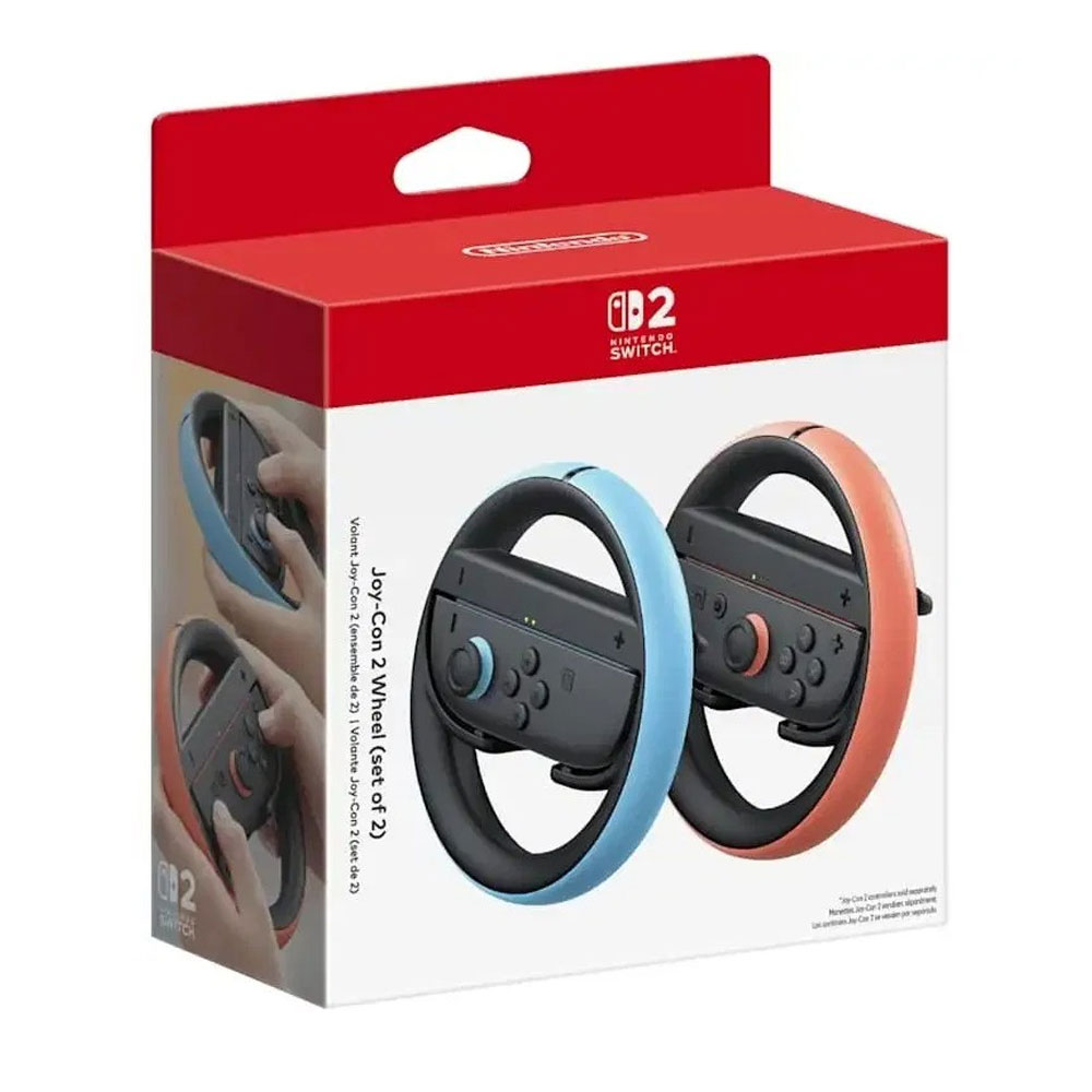 Nintendo Switch 2 Joy-Con Magnetic Wheel Pair | Light Blue & Red